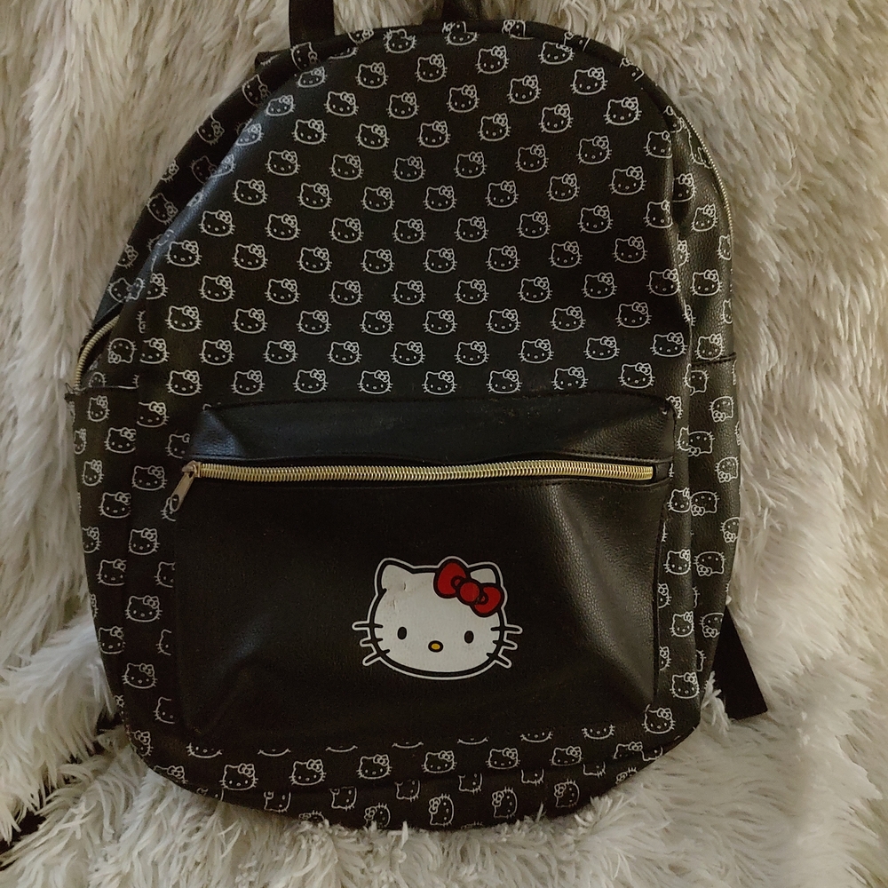 Hello Kitty Black and White Backpack